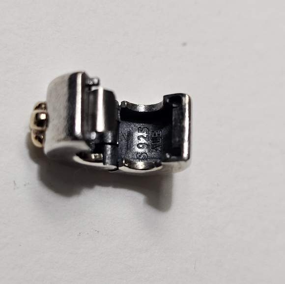 Pandora Retired Two-Tone Flowers Clip 790140 - Picture 4 of 4